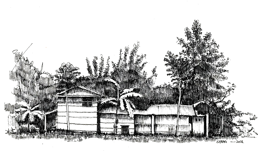 Vernacular houses of Tharu in Sehari Village