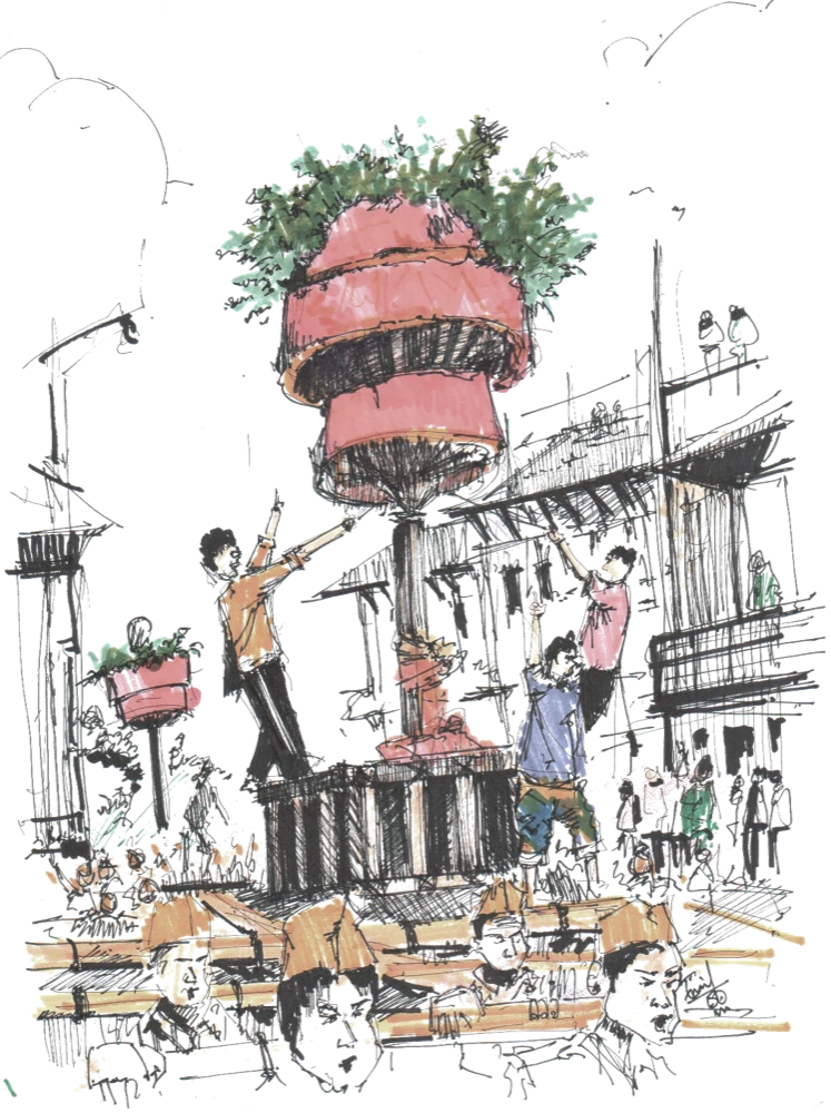 Inside the studio — illustration